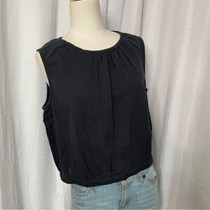 Pact Coastal Double Gauze Bubble Hem Top NWT